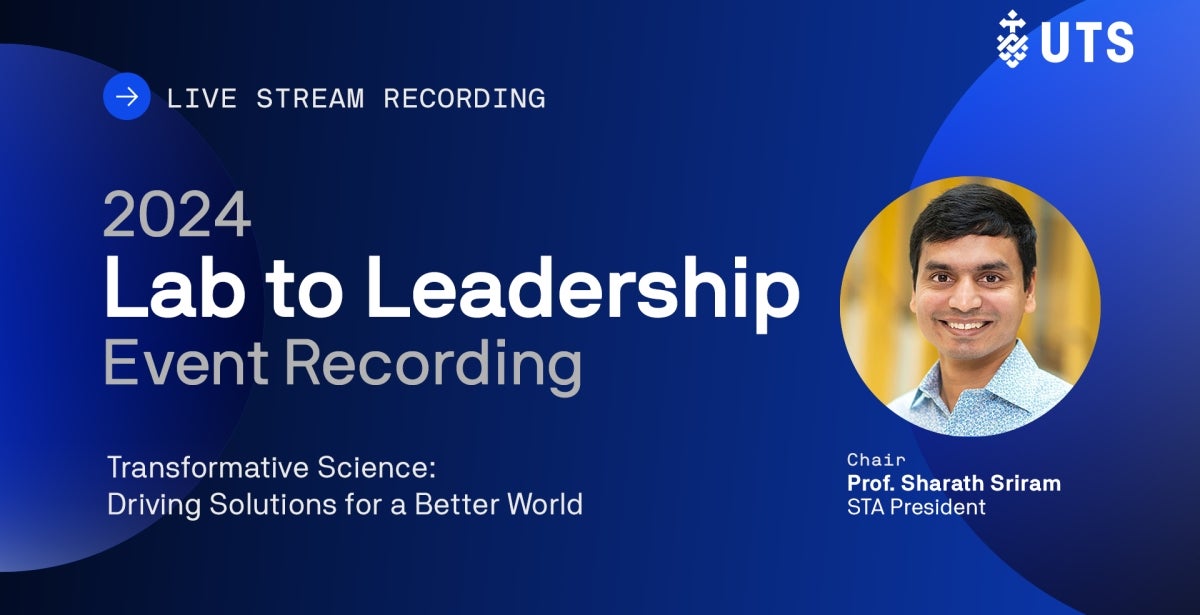 Banner titled 2024 Lab to Leadership event recording