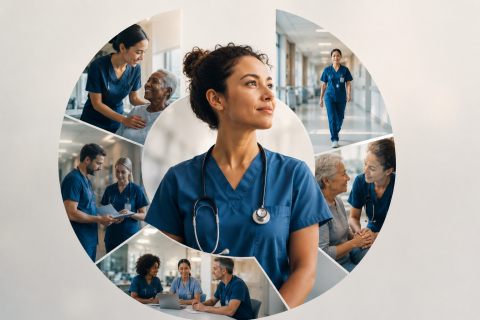 Healthcare teamwork and care in focus